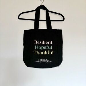 Sephora Black Tote with Text
